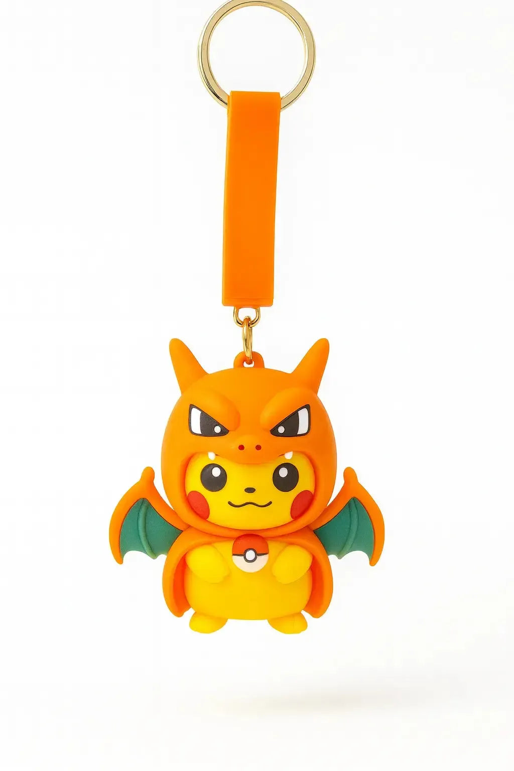 Pikachu with Charizard Poncho Keychain