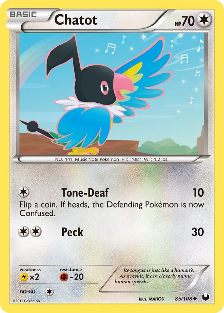 Chatot - Dark Explorers (DEX) - Reverse Holo