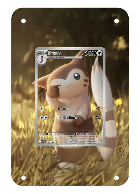 Furret Extended Art with Magnetic Acrylic Frame [No Card]