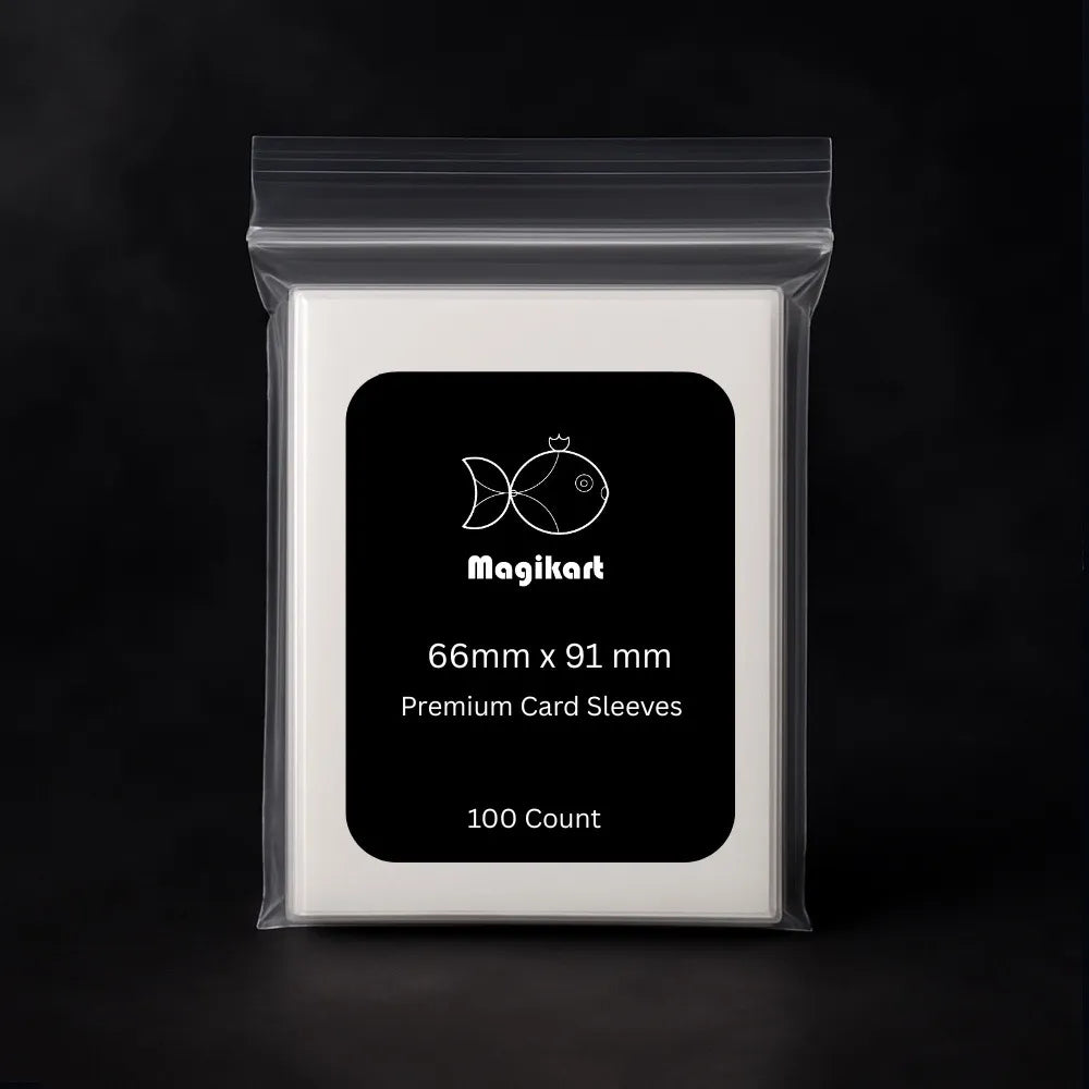 Magikart Premium Card Sleeves – 100 Count (66mm x 91mm) – Perfect Fit for Pokémon, MTG, and Standard TCG Cards