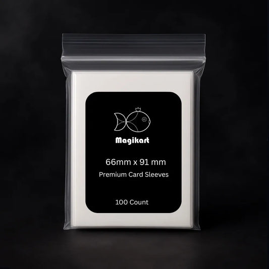 Magikart Premium Card Sleeves – 100 Count (66mm x 91mm) – Perfect Fit for Pokémon, MTG, and Standard TCG Cards