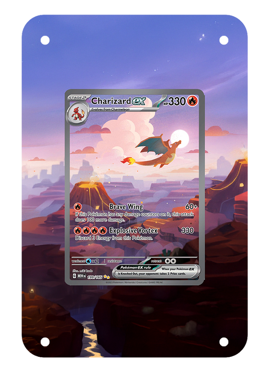 Charizard 151 Extended Art with Magnetic Acrylic Frame [No Card]