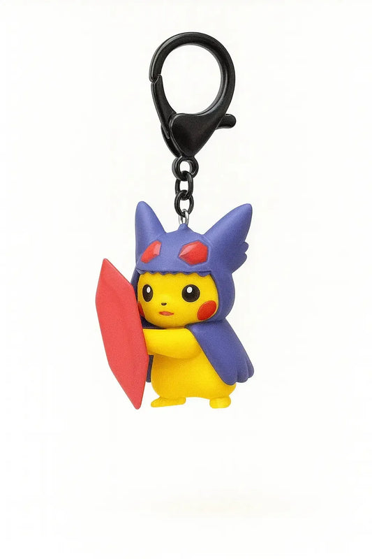 Pikachu Wearing Sableye Poncho Keychain
