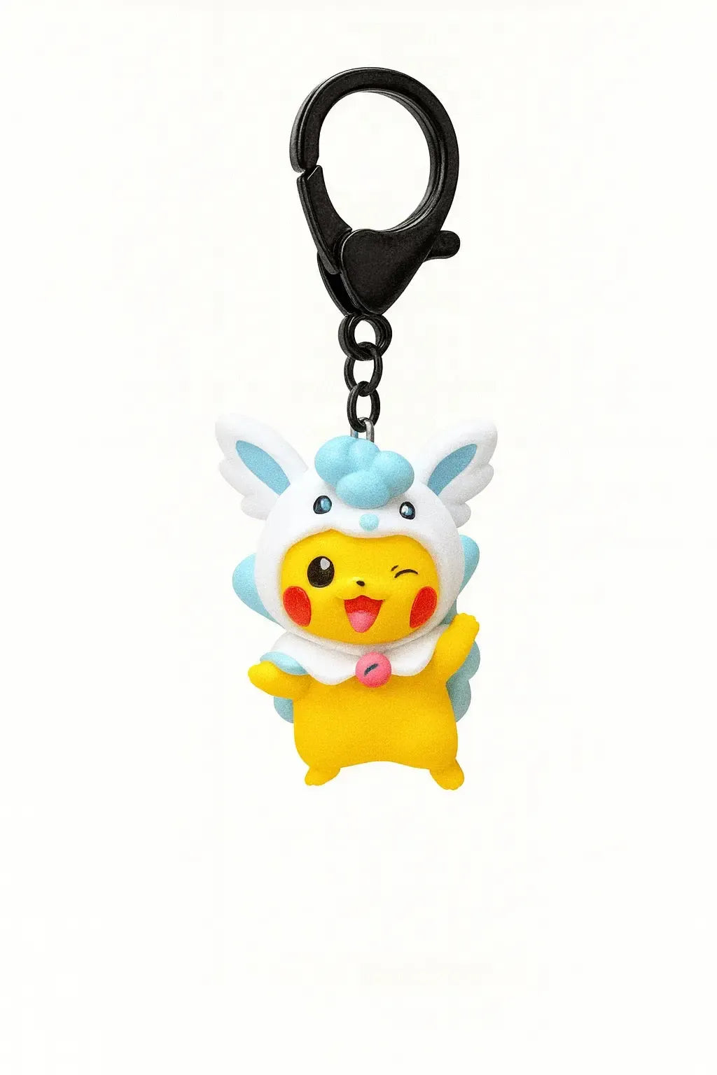 Pikachu Wearing Swablu Poncho Keychain