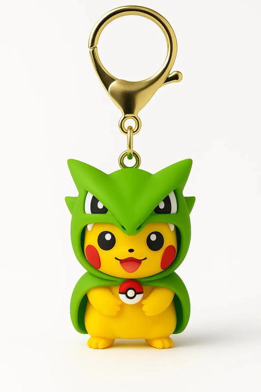 Pikachu with Dragon Poncho Keychain