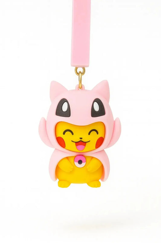 Pikachu with Mew Poncho Keychain