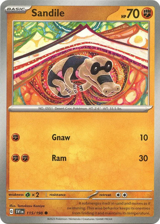 Sandile - 115/198 - SV01: Scarlet & Violet Base Set (SVI)