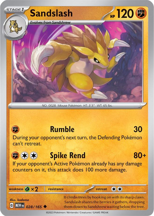 Sandslash- SV2a: Pokemon Card 151 (SV2a)