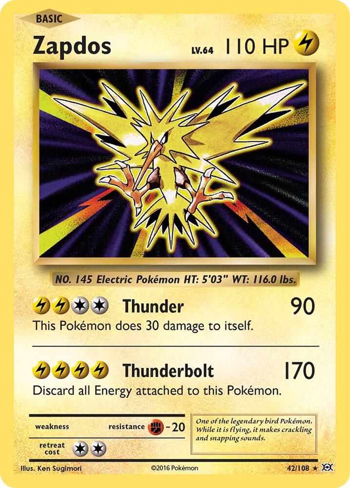 Zapdos - XY - Evolutions (EVO) - Reverse Holo