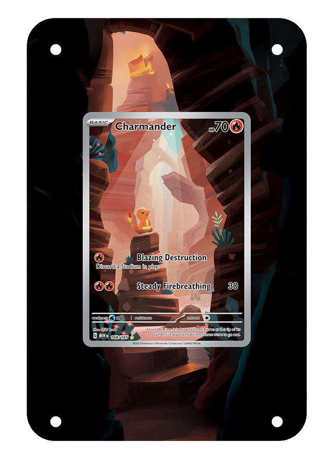 Charmander 151 Extended Art with Magnetic Acrylic Frame [No Card]
