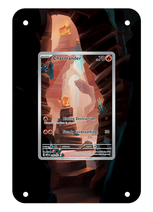 Charmander 151 Extended Art with Magnetic Acrylic Frame [No Card]
